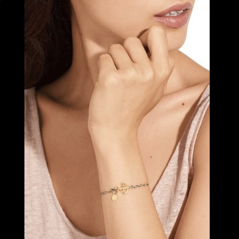 Alex and Ani 14K Gold Thread Anchor Charm Bracelet